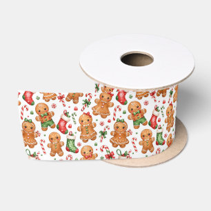 Kerst Gingerbread Jongen en Meisje met Kousen Lint