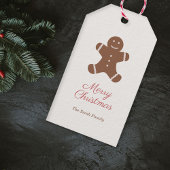 Kerst Gingerbread Man Cadeaubijslage Cadeaulabel
