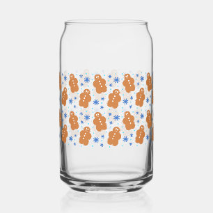 Kerst Gingerbread Man Can Glass Wrap Blikvorm Glas