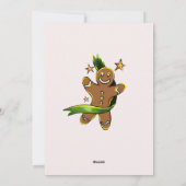 Kerst Gingerbread Man Fotokaart Feestdagenkaart (Achterkant)