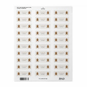Kerst Gingerbread Man Retouradres Label (Full Sheet)