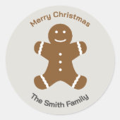 Kerst Gingerbread Man Sticker (Voorkant)