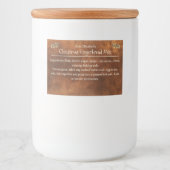 Kerst Gingerbread Mix Gepersonaliseerd Bruin Voedselcontainer Etiket (Voorkant)