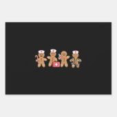 Kerst Gingerbread Nurse Team Crew Cadeaus Inpakpapier Vel (Voorkant)