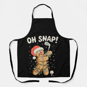 Kerst gingerbread Oh Snap koekje golf golfer Schort