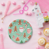 Kerst Gingerbread ontwerp Papieren Bordje (Feest)