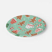 Kerst Gingerbread ontwerp Papieren Bordje (Gekanteld)