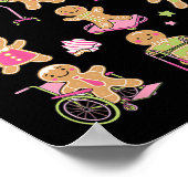 Kerst Gingerbread PT Fysieke Therapie Assistent Poster (Hoek)