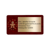 Kerst Gingerbread retour adres labels (Voorkant)