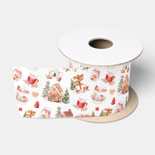 Kerst Gingerbread Rood Lint (Spoel)