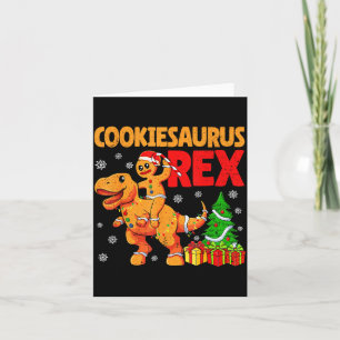 Kerst Gingerbread Trex Dinosaur Kaart
