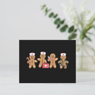 Kerst Gingerbread Verpleegster Team Crew Cadeaus Feestdagenkaart