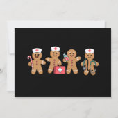 Kerst Gingerbread Verpleegster Team Geschenken Kaart (Voorkant)