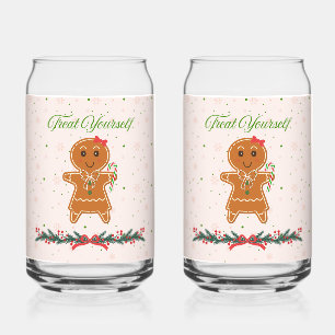 Kerst Gingerbread Vrouw en Bogen Blikvorm Glas