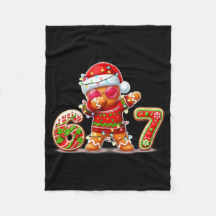 Kerst Gingerbread Zes Zeven 67 Ijs Drip Fleece Deken