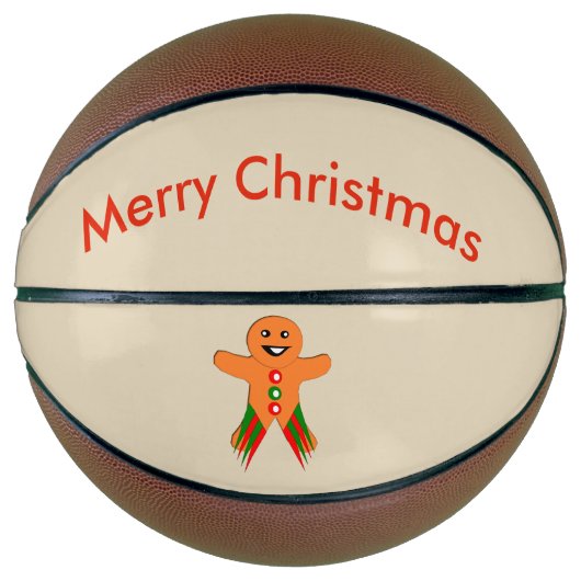 Kerst Gingerbrood Man Basketballen (Voorkant)