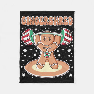 Kerst Gingershred Funny Gingerbread Man Gym Bo Fleece Deken