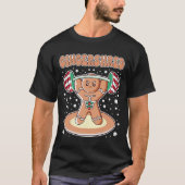 Kerst Gingershred Funny Gingerbread Man Gym Bo T-shirt (Voorkant)