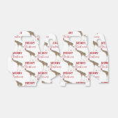 Kerst Giraffe Funny Animal met Santa Hat Bedankdoosjes (Uitgevouwen)