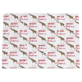 Kerst Giraffe Funny Animal met Santa Hat Groot Cadeauzakje (Voorkant)