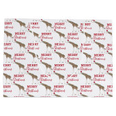 Kerst Giraffe Funny Animal met Santa Hat Groot Cadeauzakje (Achterkant)