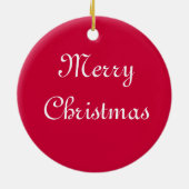 Kerst Giraffe ~ Rond Ornament (Achterkant)