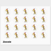 Kerst Giraffe Sticker (Vel)