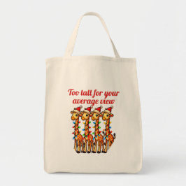 Kerst Giraffes met Santa Hats en Lights Tote Bag