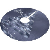 Kerst Glanzende Blauwe Ribbon Tree Sparkle Kerstboom Rok (Gekanteld)