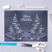 Kerst Glanzende Blauwe Ribbon Tree Sparkle Tissuepapier (Craft)