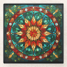 Kerst Glas in lood Glazen Onderzetter