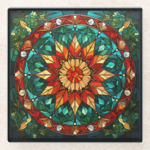 Kerst Glas in lood Glazen Onderzetter