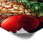 Kerst Glas in lood Poster (Hoek)