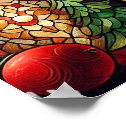 Kerst Glas in lood Poster (Hoek)