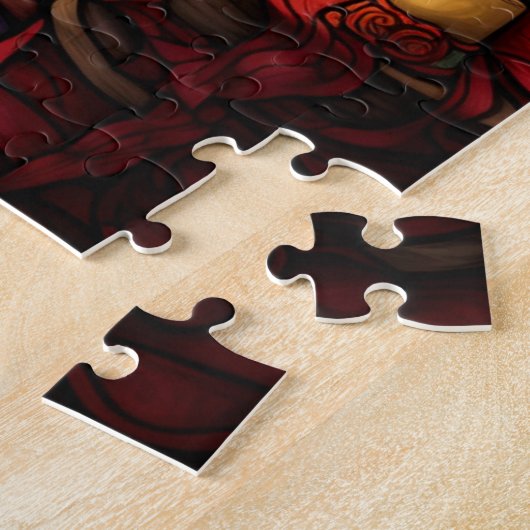 Kerst Glas in lood puzzel Legpuzzel (Zijkant)