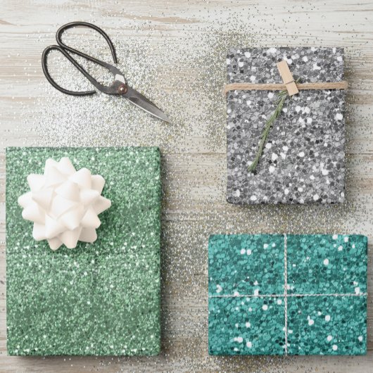 Kerst glinsterende sequins kerststukjes inpakpapier vel