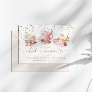 Kerst Glitter Cookie Exchange Party Kaart