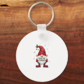 Kerst Gnome Dancing Gnome Familie Kerst (2) Sleutelhanger (Voorkant)