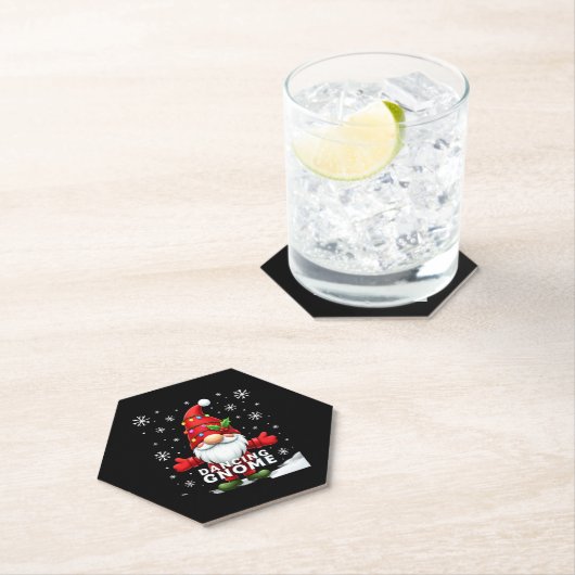 Kerst Gnome Dancing Gnome Familie Kerst (4) Kartonnen Onderzetters (Insitu)