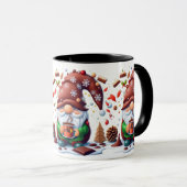 Kerst Gnome Enorme Hot Chocolade Koffie Mok (Voorkant rechts)