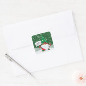 Kerst Gnome Envelope Seal Vierkante Sticker (Envelop)
