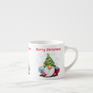 Kerst Gnome Espresso Cup Kop