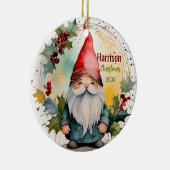 Kerst Gnome Gepersonaliseerd Ornament (Rechts)