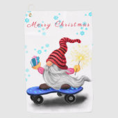 Kerst Gnome Golf Handdoek (Voorkant)