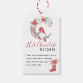 Kerst Gnome Hot chocolade Bomb bewerkbaar Cadeaulabel (Voorkant)