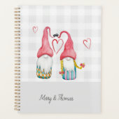 Kerst Gnome In Love Waterverf Handgeschilderd M Planner (Voorkant)