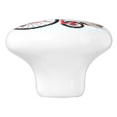 Kerst Gnome Keramische Knop (Zijkant)