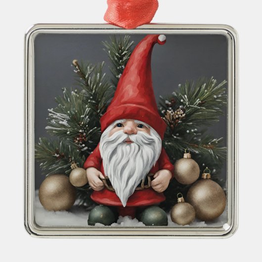 Kerst Gnome met Kerstmis Ornamenten (Voorkant)