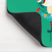 Kerst Gnome met kerstverlichting Muismat (Hoek)