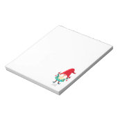 Kerst Gnome met kerstverlichting Notitieblok (Gedraaid)